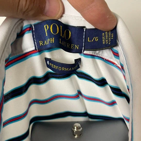 POLO RALPH LAUREN PERFORMANCE SHORT SLEEVE 3 BUTTON GOLF SHIRT MEN'S SIZE LARGE - Picture 4 of 5